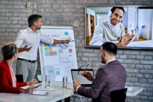 HR Videos: Group of Employees Engaged in E-Conference