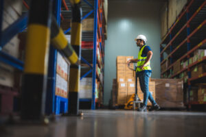 A safety worker in uniform standing confidently, emphasizing the importance of safety videos in the UAE workplace.