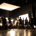Film production crew on set, capturing the essence of storytelling excellence in Abu Dhabi by Doleep Studios.