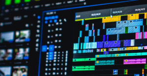 A video timeline showcasing the art of video editing, highlighting the expertise of Doleep Studios in crafting captivating content for UAE businesses.