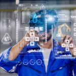 Professional engineer technician worker in an industrial setting emphasizing safety precautions in a safety moment video