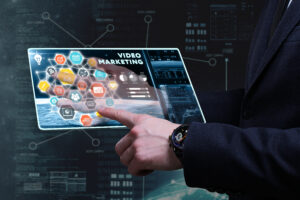 Video Production Insights by Doleep Studios 3 | Video Production Insights Close-up of a laptop screen displaying a marketing video with focus keyword "Marketing Videos