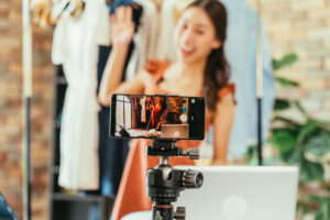 Woman advertising her clothing brand in a Brand Activation Videos