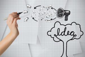 Hand drawing a doodle, showcasing the essence of video-scribing
